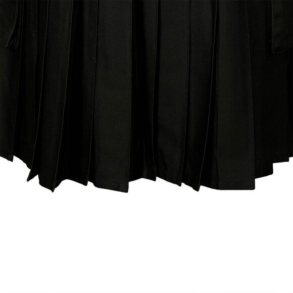 Christmas Special Irish Black Utility Kilt Mens Traditional Adjustable Leather - Picture 8 of 10